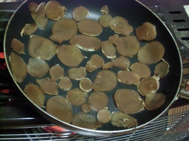 生姜シロップを作った後、焼く
